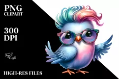 Proud Dancing Dove Watercolor PNG Product Image 3