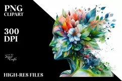Vibrant Made of Flowers, Abstract PNG Product Image 3