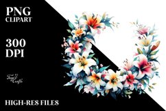 Glossy Lily Frame, Transparent PNG Product Image 1