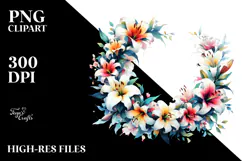 Glossy Lily Frame, Transparent PNG Product Image 2