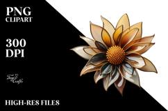 Glossy Sunflower PNG Product Image 2