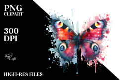 Butterfly made Half of Splashes, Transparent PNG Product Image 2
