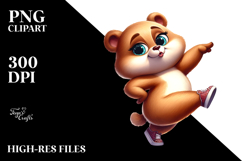 Playful Cartoon Bear PNG Product Image 2