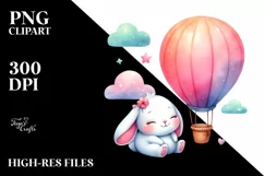 Smiling Cute Baby Bunny PNG Product Image 2