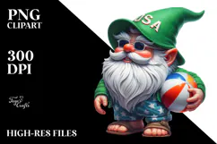 Digital Gnome with Beach Wear, PNG Product Image 2