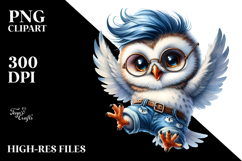 Jumping Owl PNG Product Image 2