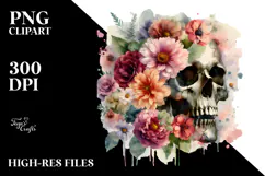 Grungy Skull Bird, Transparent PNG Product Image 2