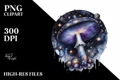 Detailed Glossy Mystical Mushroom PNG Product Image 1