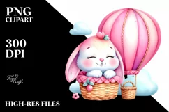 Smiling Cute Baby Bunny PNG Product Image 2