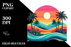 Retro Tropical Sunset, 20 oz Tumbler Product Image 2