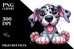 Cute Great Dane Cartoon PNG Product Image 2