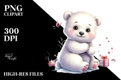 Cute Baby Polar Bear, High-Res PNG Product Image 2