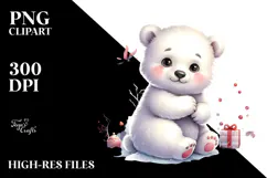 Cute Baby Polar Bear, High-Res PNG Product Image 2