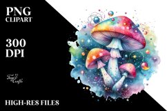 Colorful Astral Mushroom Splash | Stain | Clipart Product Image 1