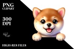 Crazy Watercolor Shiba Inu | Sublimation | Clipart Product Image 3