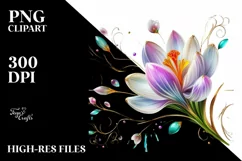 Watercolor Luxury Flower Splash Clipart Product Image 3