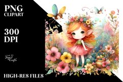 Colorful Whimsical Fairy Clipart Product Image 1