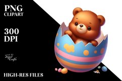 Baby Bear Easter Egg PNG Product Image 2
