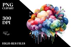 Colorful Vibrant Cloud | Clipart Product Image 1