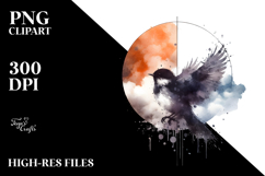 Digital Painting Bird with Splashes Product Image 2