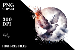 Bird with Splashes, High-Res PNG Product Image 2