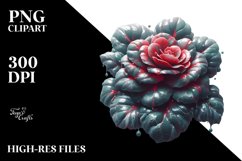 Glossy Shiny Begonia with Marble Splash | Sublimation | Product Image 1