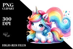 Cute Unicorn Clipart Product Image 3