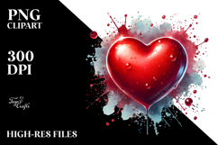 Red Glossy Heart PNG Product Image 2