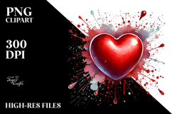 Red Glossy Heart PNG Product Image 2