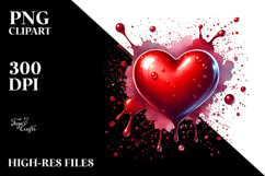 Red Glossy Heart PNG Product Image 2