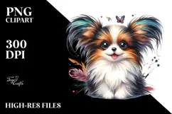 Happy Cute Papillon, Transparent PNG Product Image 2