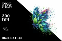 Vibrant Butterfly in Abstract Frame, Watercolor PNG Product Image 1
