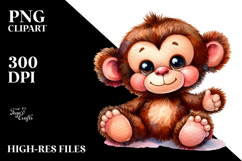 Vibrant Plush Monkey Clipart Product Image 2
