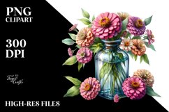 Bottle Zinnia Clipart Product Image 1