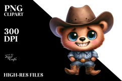 Funny Straw Hat Baby Bear Sticker | Clipart Product Image 2