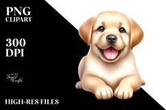 Watercolor Baby Labrador Retriever PNG Product Image 2