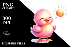 Smiling Cute Baby Duck under Sun PNG Product Image 2
