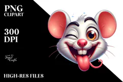 Goofy Mouse with Tongue Out PNG Product Image 2