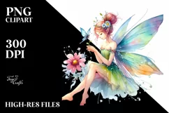 Fairy Watercolor Sublimation Clipart Product Image 1