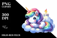 Cute Halloween Baby Unicorn Sticker | Sublimation Clipart Product Image 3