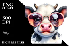 Funny Cow Looking Disgusted, High-Res PNG Product Image 2