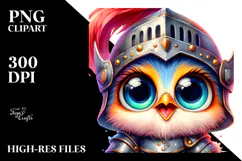 Crazy-Eyed Baby Rooster with Knight's Helmet, Transparent Product Image 2