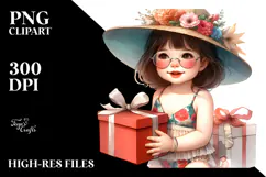 Digital Watercolor Cute Baby Gift PNG Product Image 2