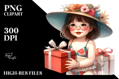 Digital Watercolor Cute Baby Gift PNG Product Image 2