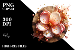 Abstract Glossy Cherry Blossom PNG Product Image 2