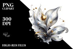 Shiny Snowdrop with Golden Insertions | Sublimation | Product Image 1