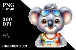 Energetic Baby Koala with Big Eyes PNG Product Image 2