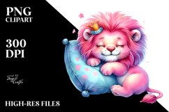 Cuddling Pillow Baby Lion PNG Product Image 2