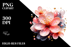 Glossy Cherry Blossom PNG Product Image 2