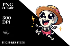 Goofy Cartoon Skull PNG Product Image 2